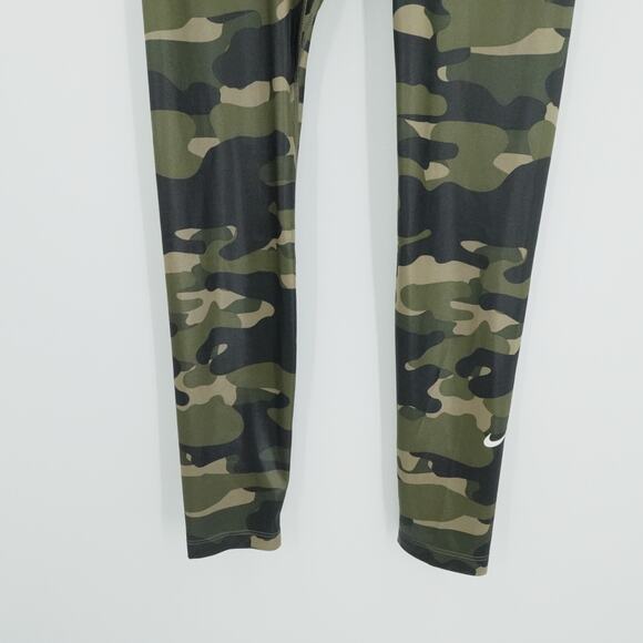 Nike Legging Womens Medium Green Camo One Dri FIt Trainging Gym Workout Stretch - Picture 10 of 14
